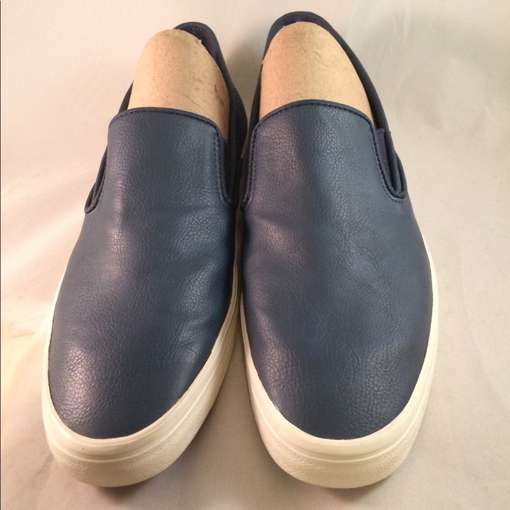 Aldo Men's Blue Leather Slip-on Sneakers Sz 10 NEW
